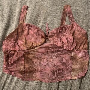 Pink nasty gal crop top